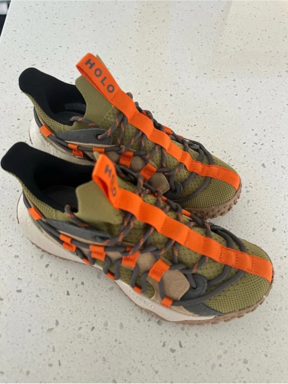 Holo Zeus Moss Trail Running Shoes Green Orange Lace Up Women's 8.5 NWOB